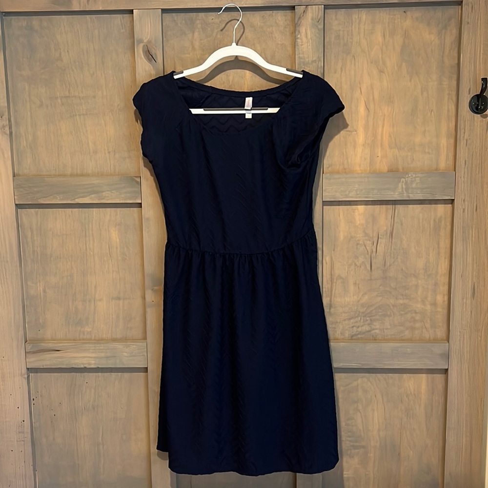 Navy blue a-line dress